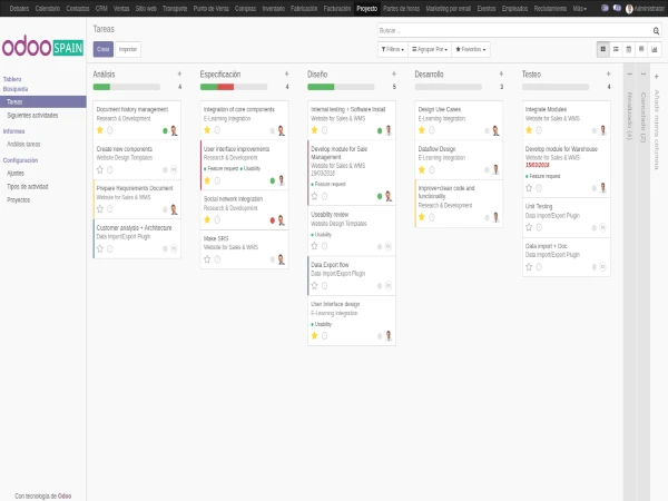 Gestión de Tareas Odoo